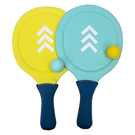 Namaste Beach Tennis Set with 2 Balls - Blue & Yellow