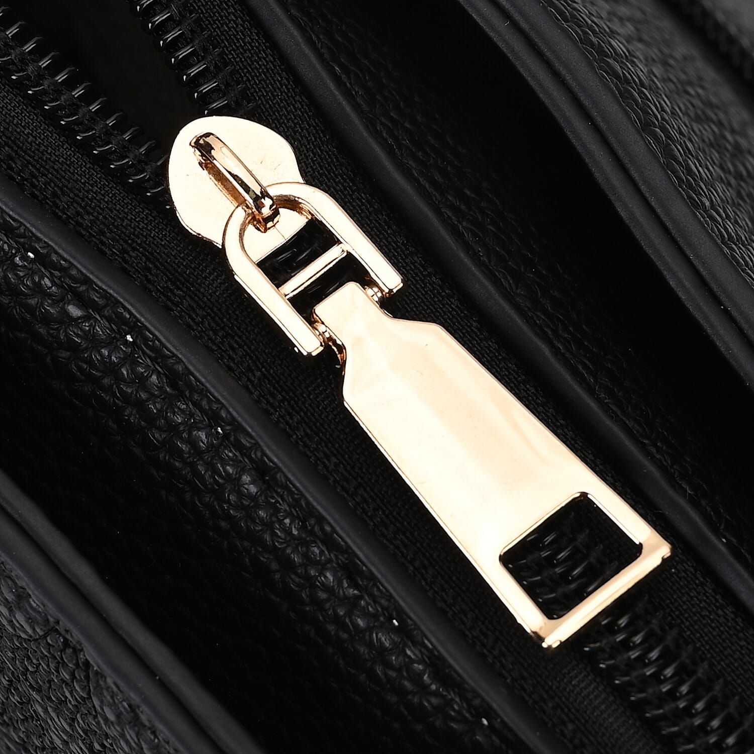 Designer Inspired Patterned Crossbody Bag - Black