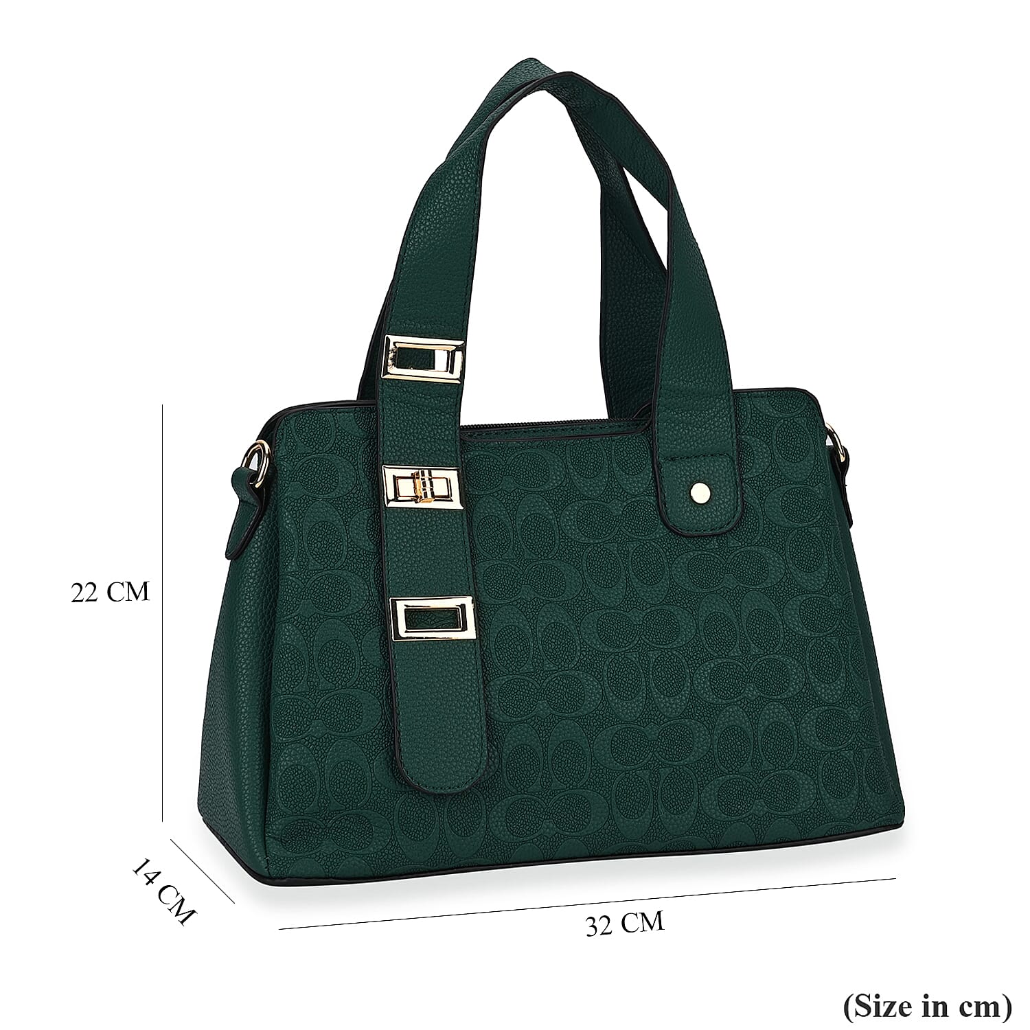 Designer Inspired Patterned Crossbody Bag - Green Designer Inspired Patterned Crossbody Bag - Green