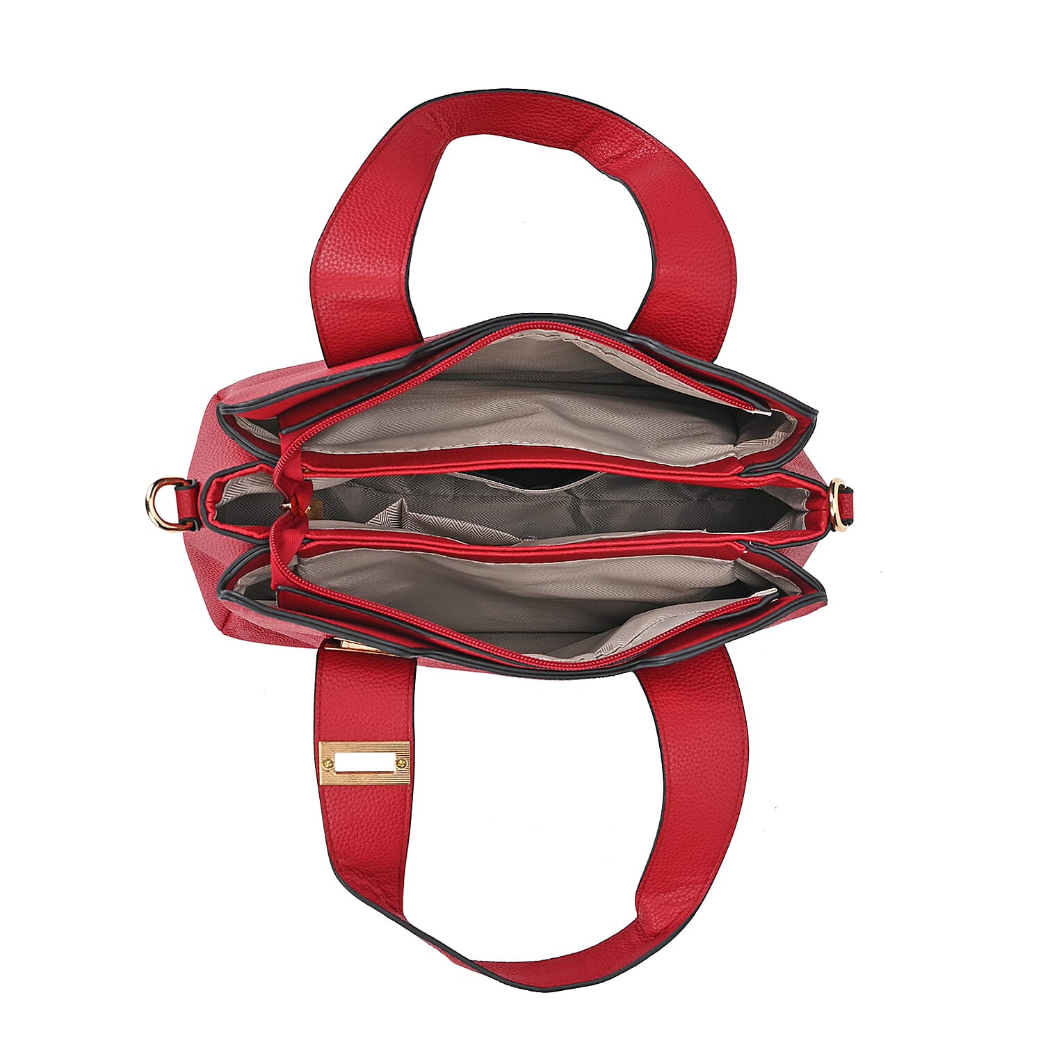 Designer Inspired Patterned Crossbody Bag - Red