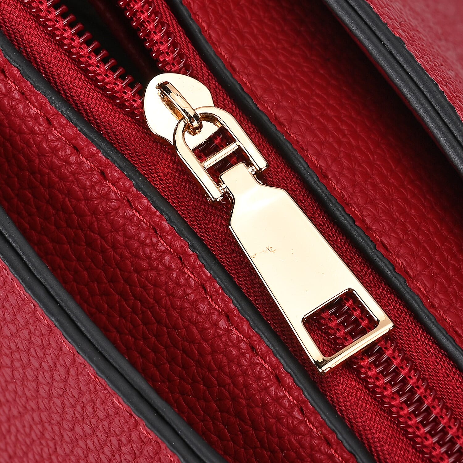 Designer Inspired Patterned Crossbody Bag - Red