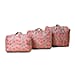 Set of 3 Floral Printed Storage Bag - Peach