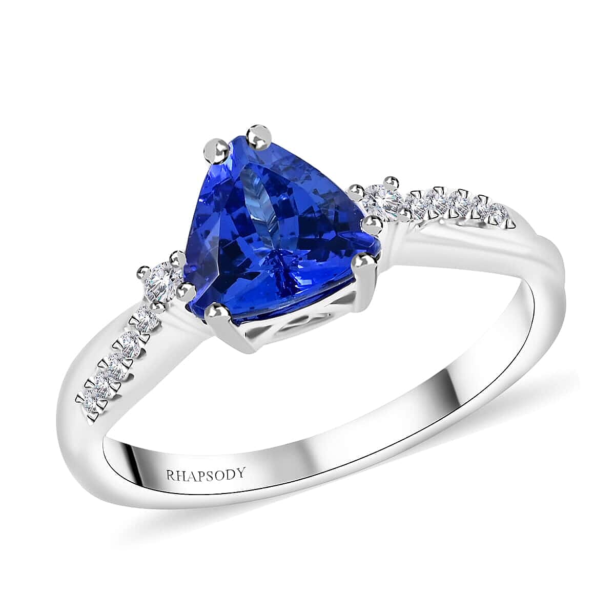 950 Platinum  AAAA  Tanzanite   White Diamond  VS Ring 1.35 ct,  Platinum Wt. 4.99 Gms  1.350  Ct.