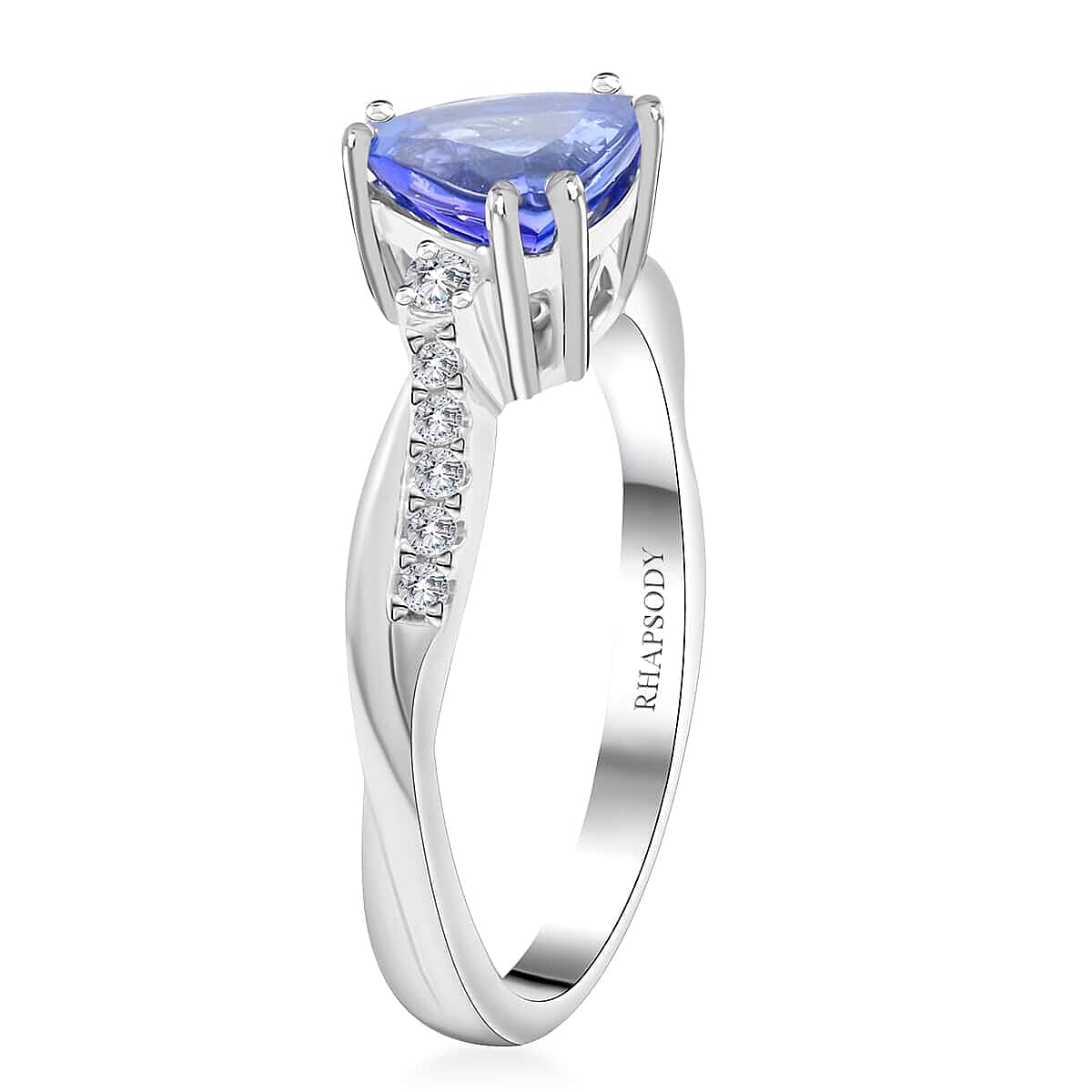 950 Platinum  AAAA  Tanzanite   White Diamond  VS Ring 1.35 ct,  Platinum Wt. 4.99 Gms  1.350  Ct.