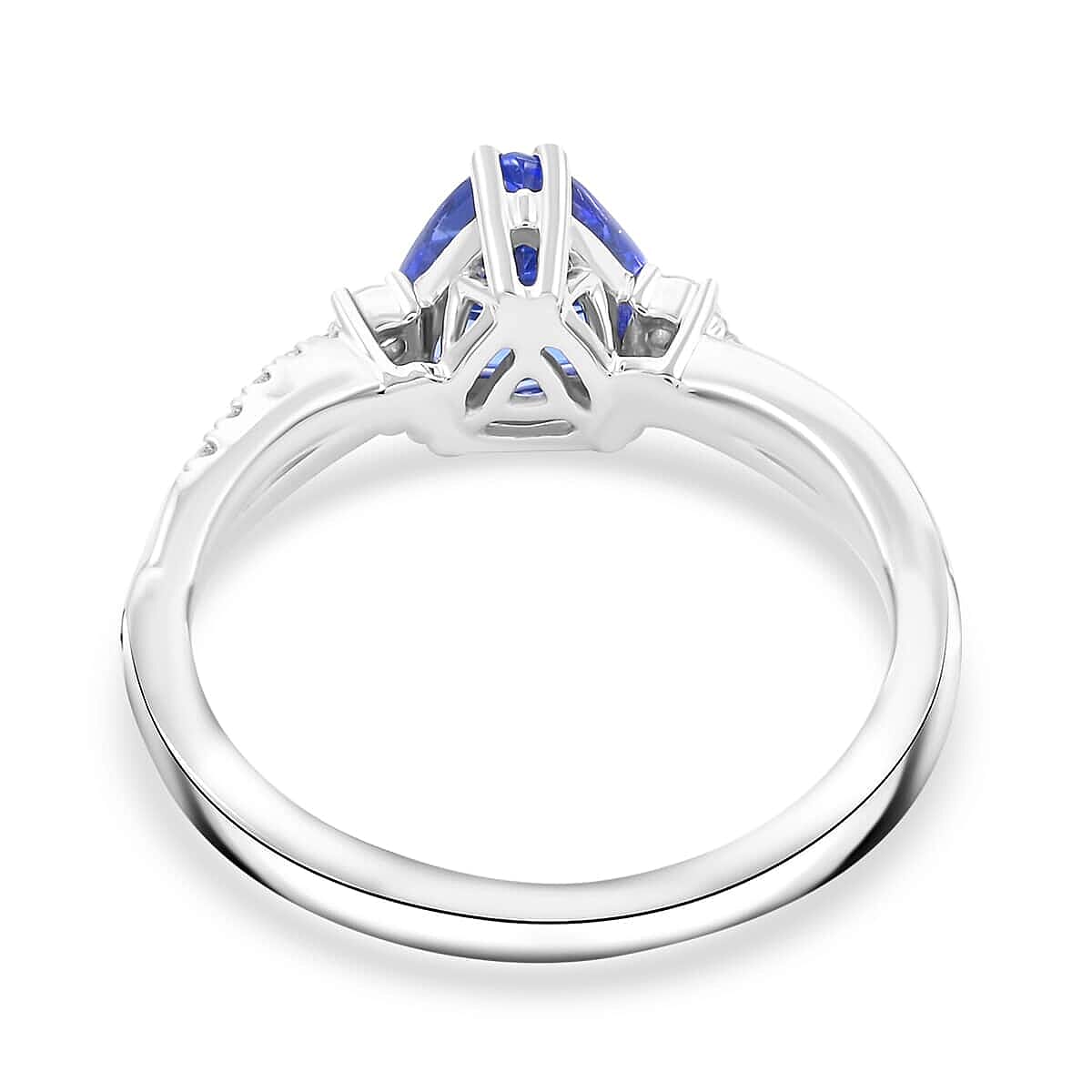 950 Platinum  AAAA  Tanzanite   White Diamond  VS Ring 1.35 ct,  Platinum Wt. 4.99 Gms  1.350  Ct.