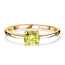 LUXURIANT 1 Ct. Lab Grown Diamond Solitaire Ring in 14K Yellow Gold SGL Certified