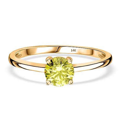 First Time Ever Luxuriant Diamond - 14K Yellow Gold Certified  VS Yellow  Lab Grown Diamond  Ring 1.00 Ct.