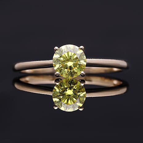First Time Ever Luxuriant Diamond - 14K Yellow Gold Certified  VS Yellow  Lab Grown Diamond  Ring 1.00 Ct.