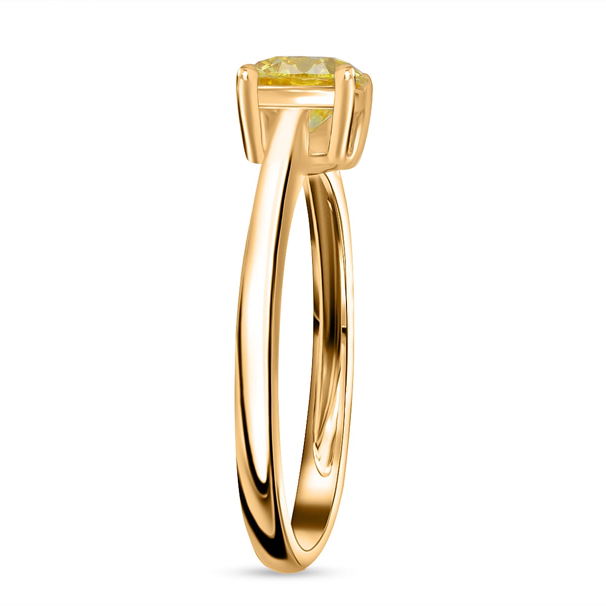 First Time Ever Luxuriant - 14K Yellow Gold SGL Certified Yellow Lab Grown Diamond (VS) Ring 1.00 Ct.