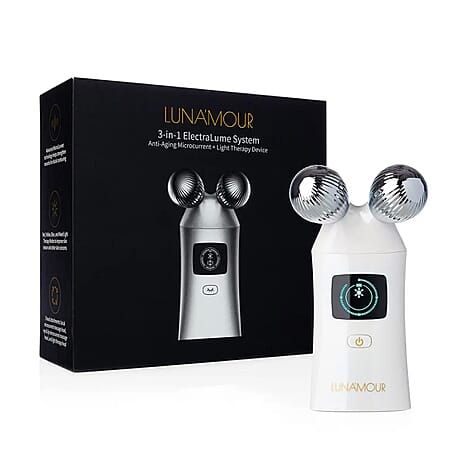 Lunamour 3-in-1 ElectraLume System Anti-Aging Microcurrent - Light Therapy Device - Lifetime Warranty