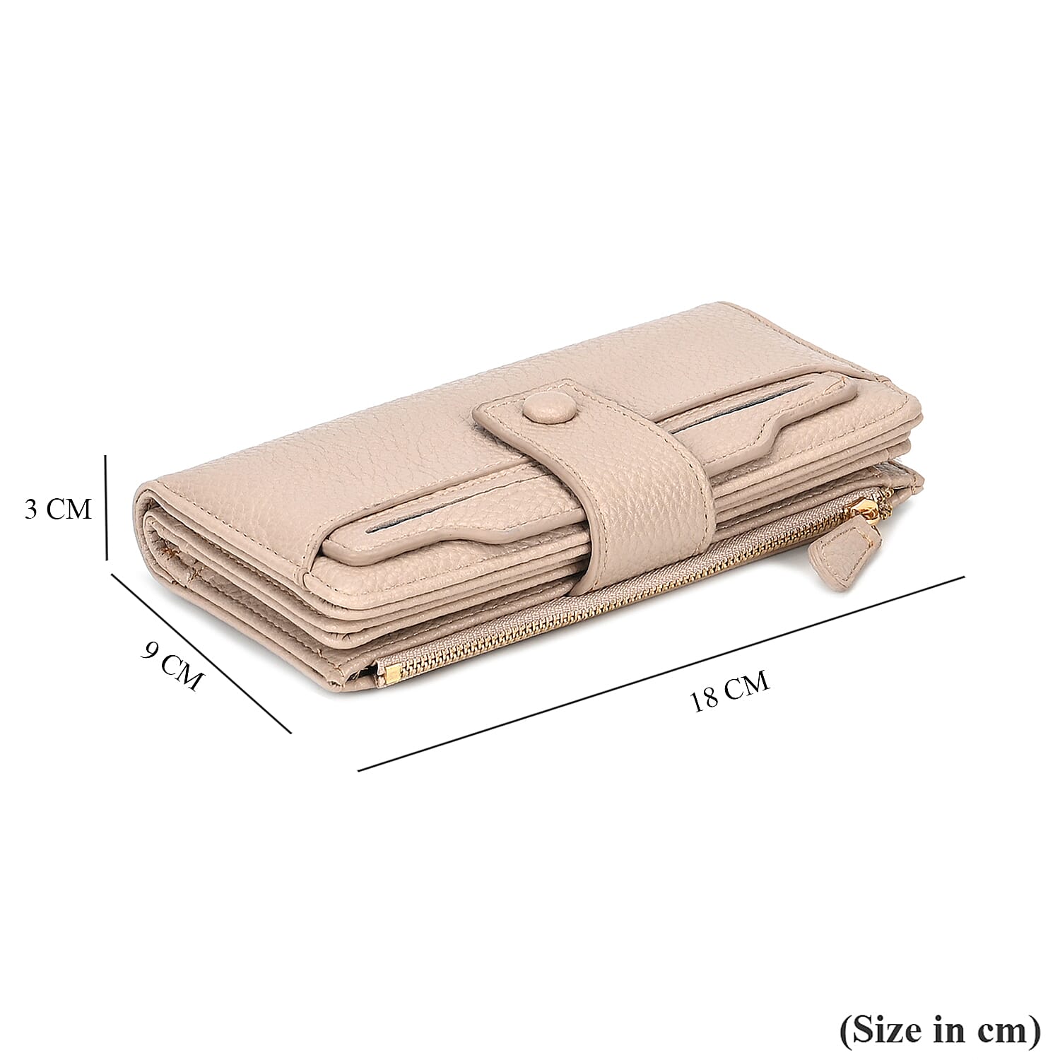 Leatherette RFID Wallet with 20 Card Slots - Beige Leatherette RFID Wallet with 20 Card Slots - Beige