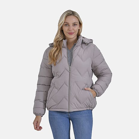 La Marey Lightning-Patterned Jacket (Size 20 to 22) - Beige