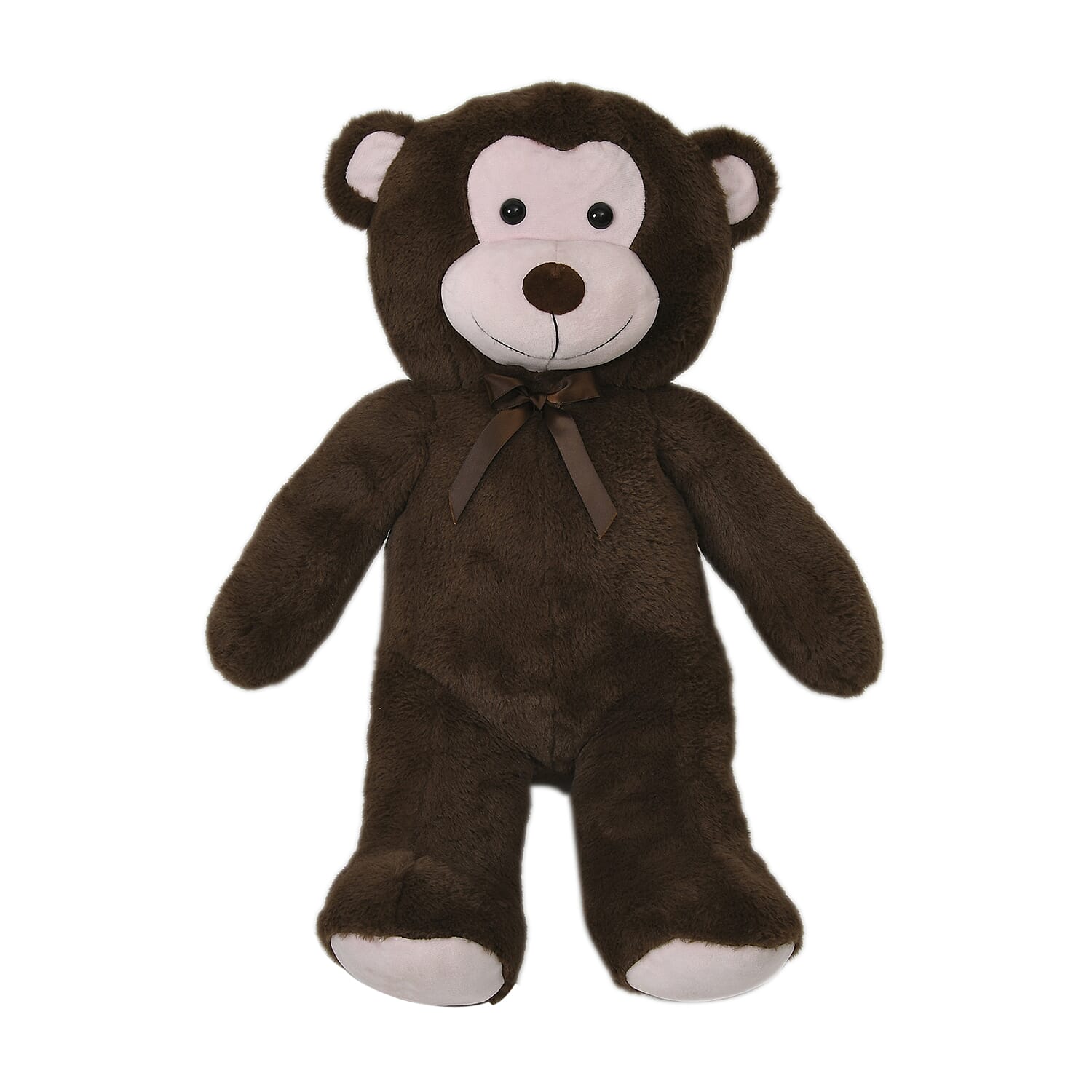 Giant Stuffed Poseable Monkey - Brown - White
