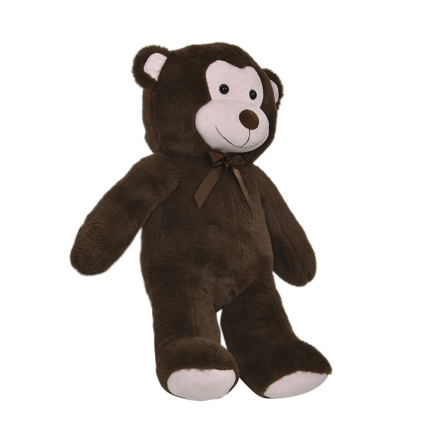 Giant Stuffed Poseable Monkey - Brown - White