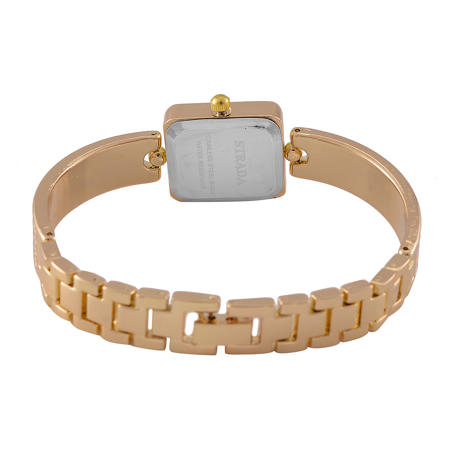 STRADA, PC21S Japanese Movement Stainless Steel Watch with Studded Crystal 2.000  Ct.