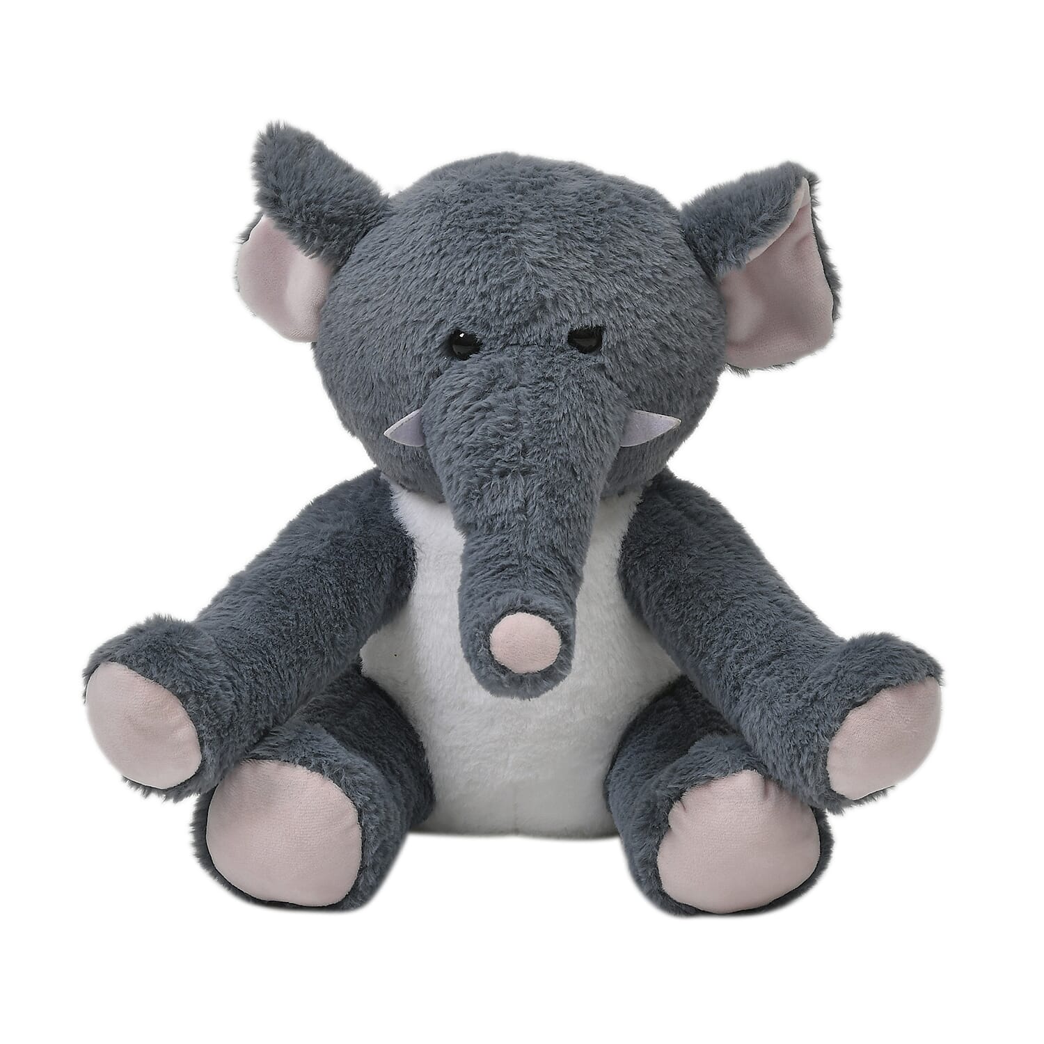 14 Inch Giant Stuffed Poseable Elephant - Blue - Pink