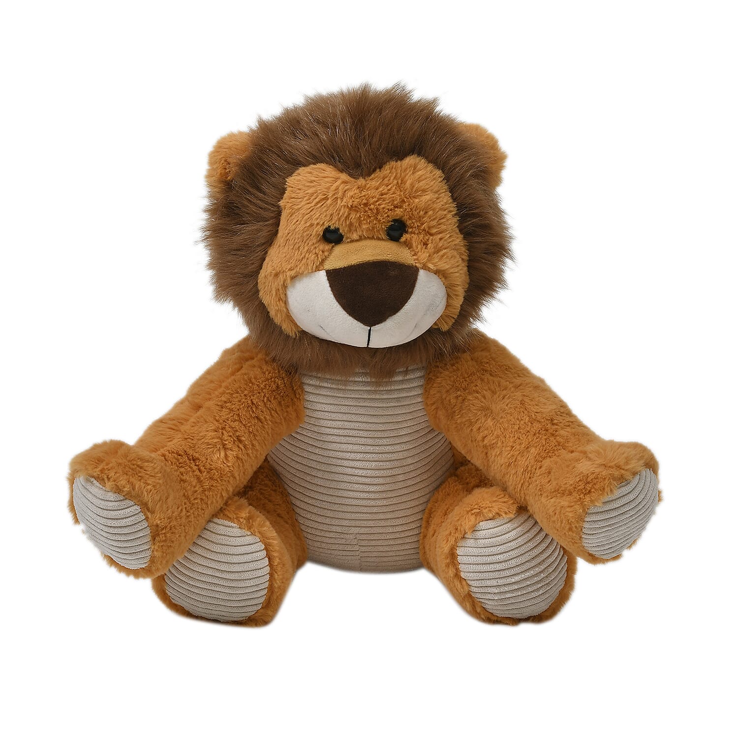 Giant Stuffed Poseable Lion - Light Brown