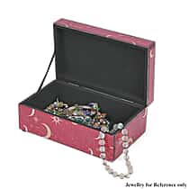 Rectangle Glass Jewellery Box - Red