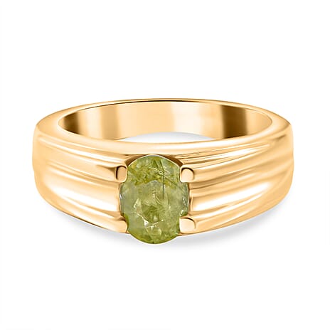 Sphene Ring in Vermeil YG Sterling Silver 1.00 Ct.