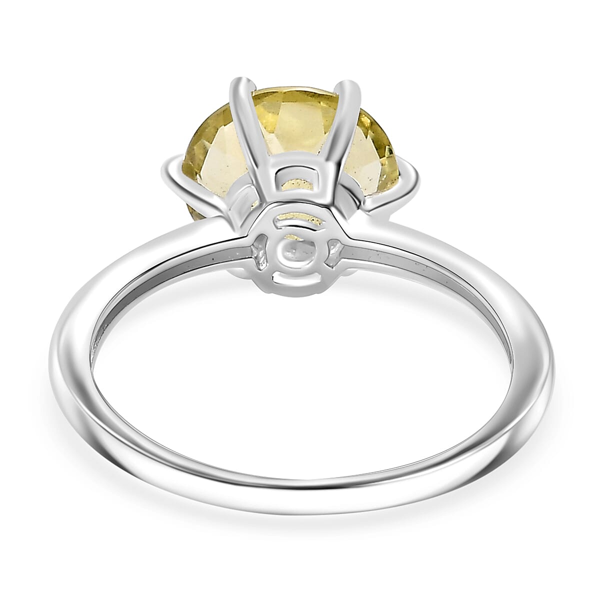 Lemon Quartz Ring Sterling Silver 2.330  Ct.