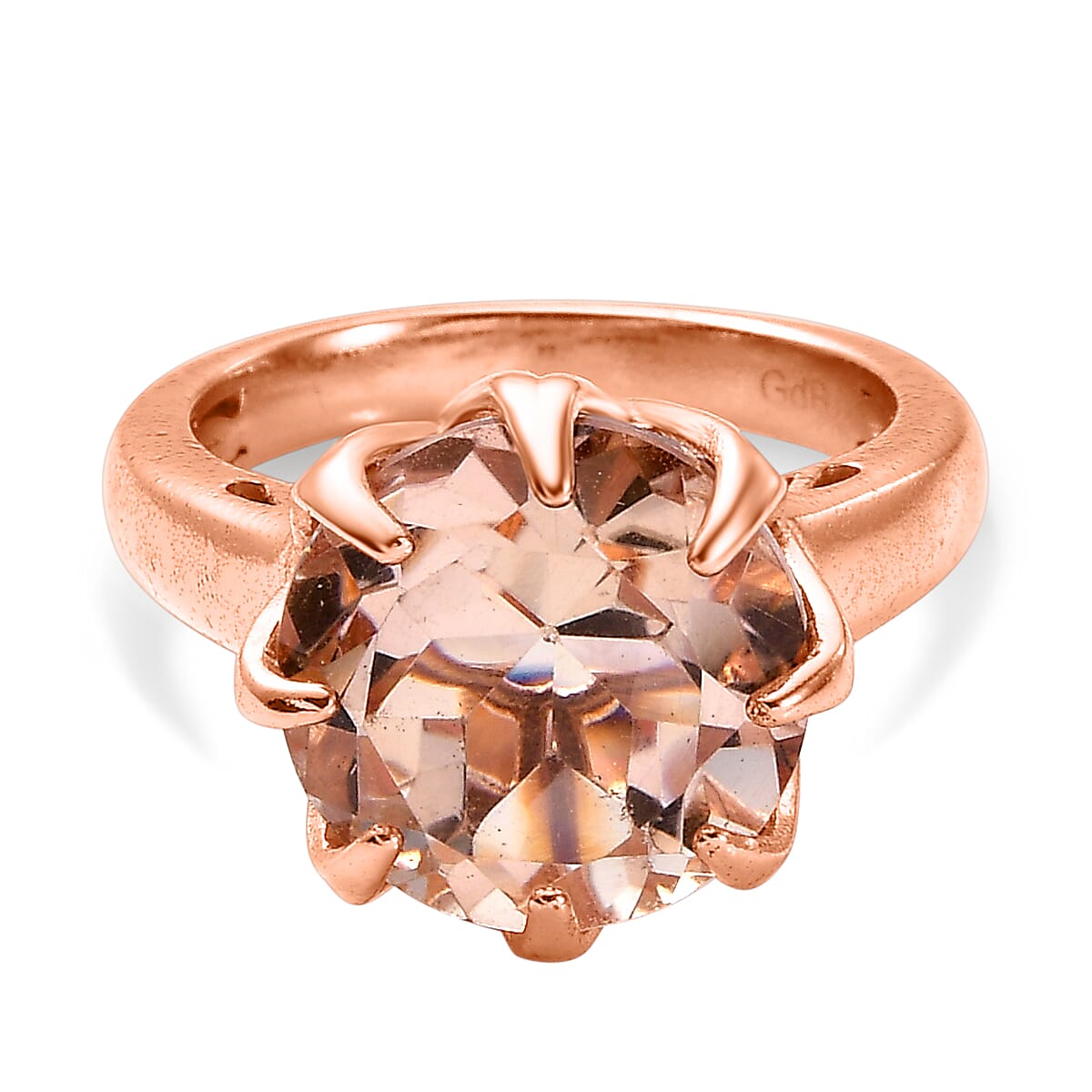 Morganite Triplet Quartz Ring 6.871  Ct.