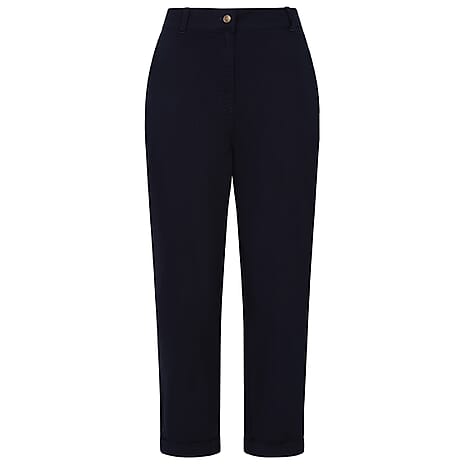 Emreco Cotton Elastic Back Turn Up Chino (Size 14) - Navy