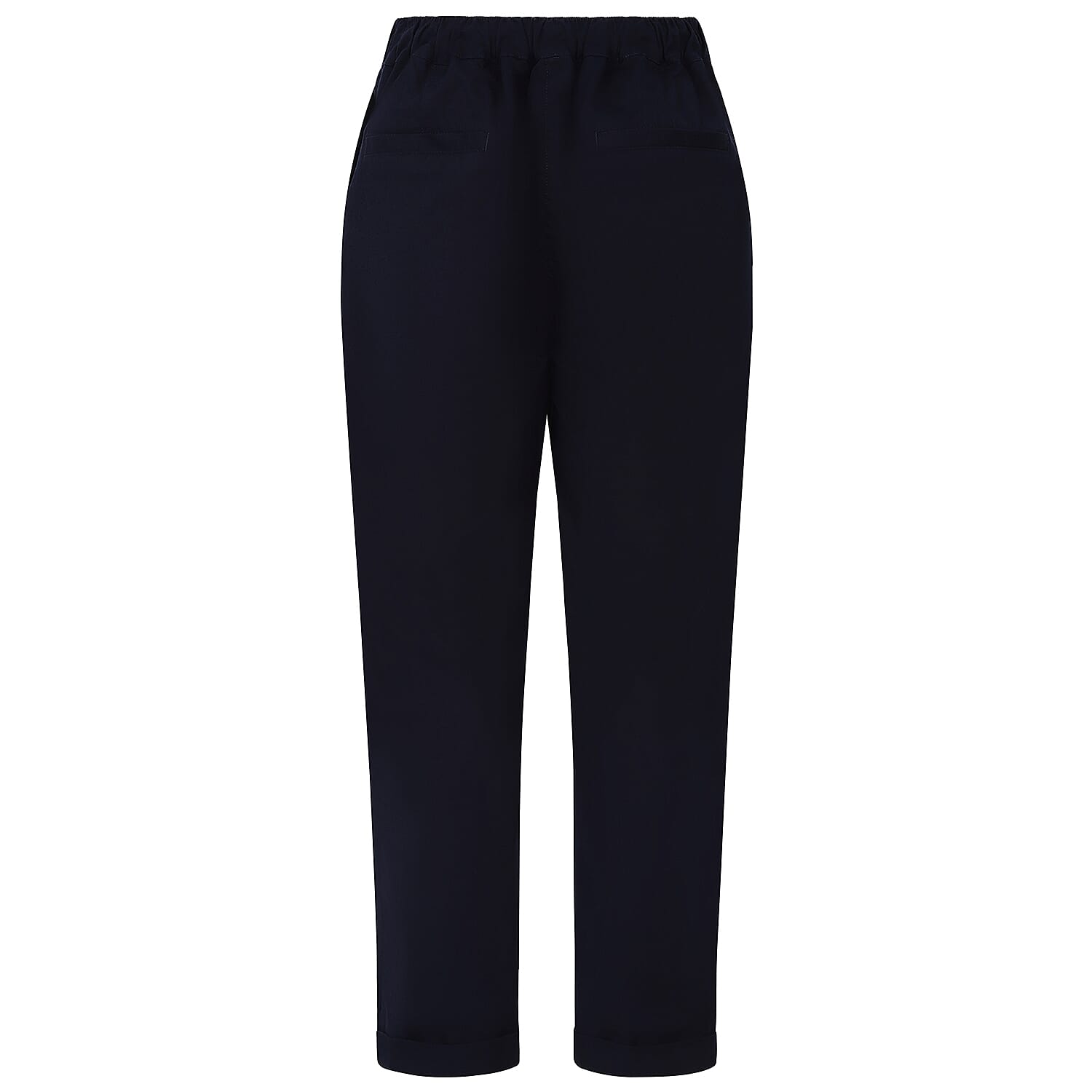 Emreco Cotton Elastic Back Turn Up Chino (Size 20) - Navy