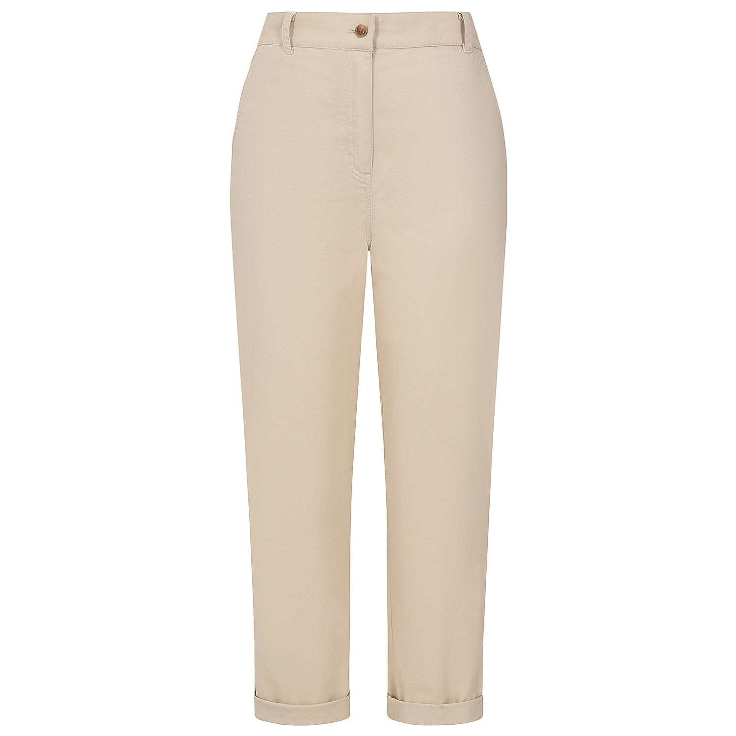 Emreco Cotton Elastic Back Turn Up Chino