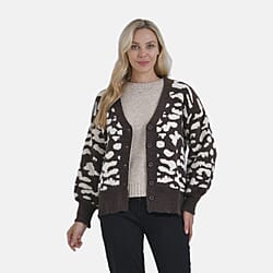 Tamsy Zebra Print Cardigan - Black & White