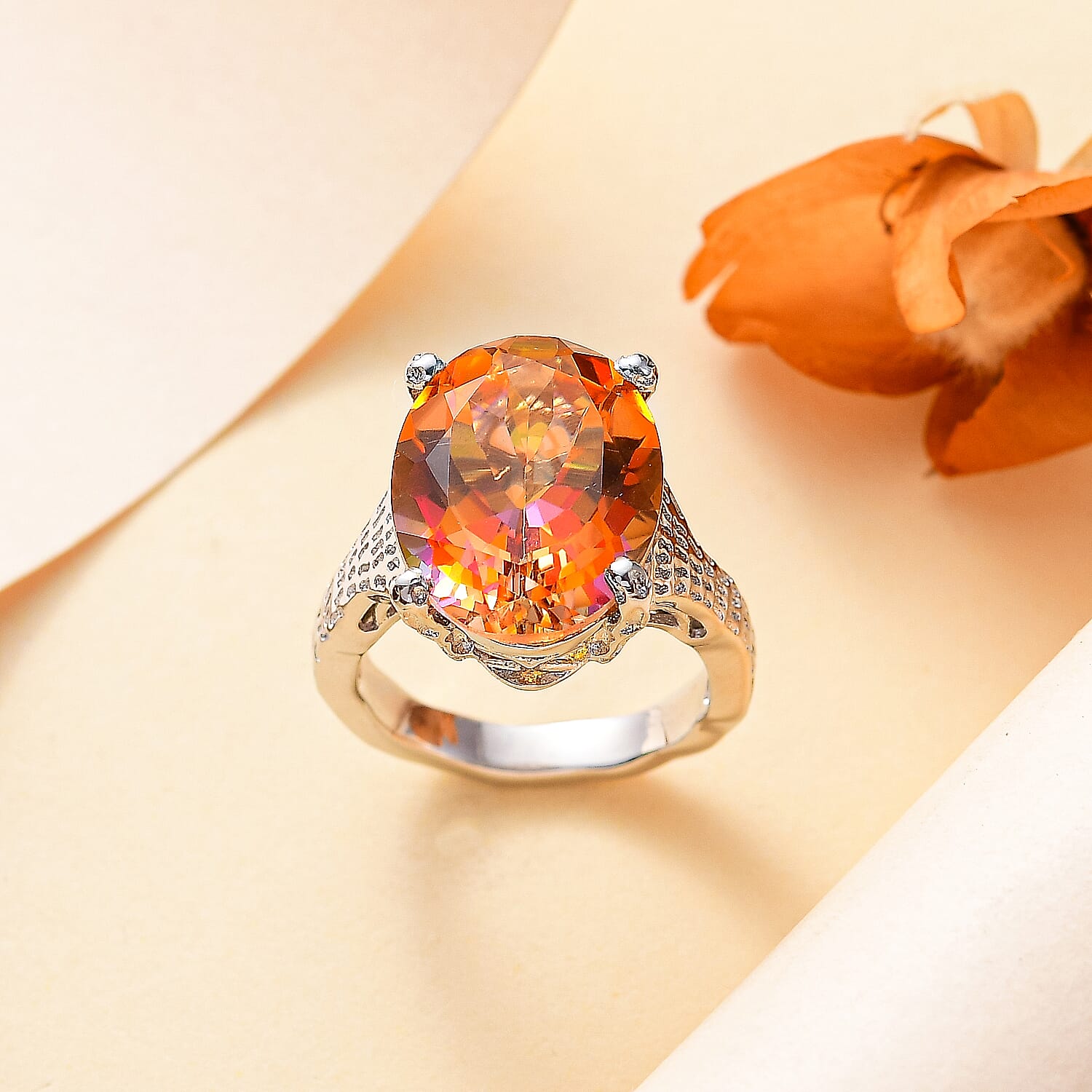 Mystic Twilight Quartz Solitaire Ring 8.197 Ct. 7859633 TJC