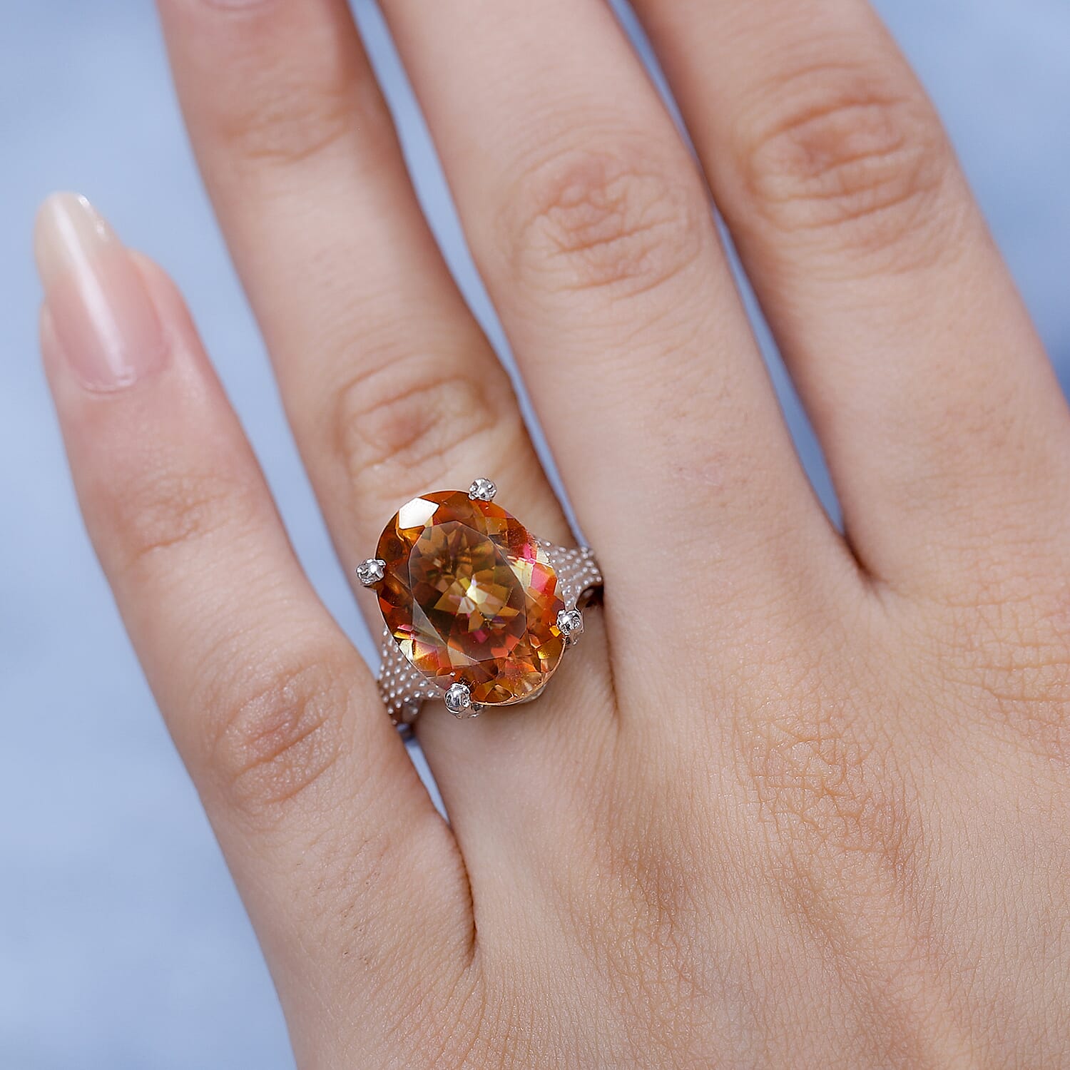 Mystic Twilight Quartz Solitaire Ring 8.197 Ct. 7859633 TJC