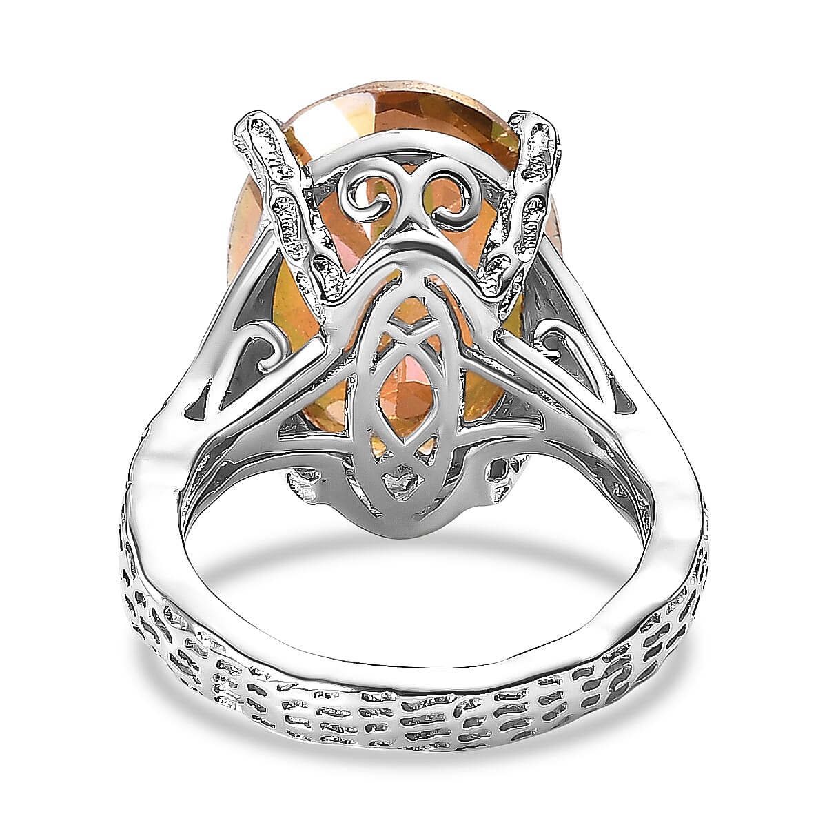 Mystic Twilight Quartz Solitaire Ring 8.197  Ct.