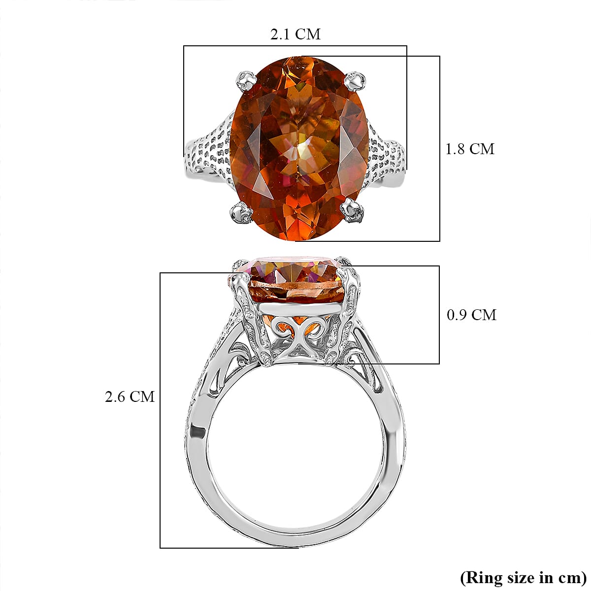 Mystic Twilight Quartz Solitaire Ring 8.197 Ct. 7859633 TJC