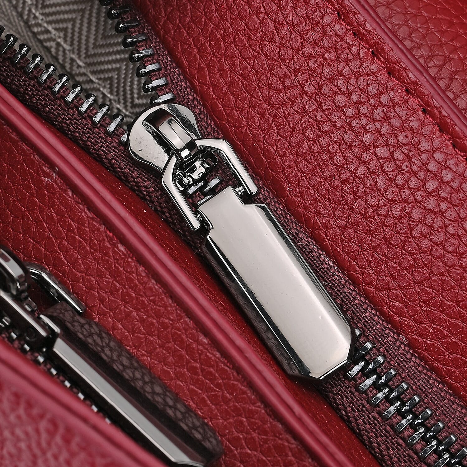 Genuine Leather Crossbody Bag (Size 25x11x22 cm) - Burgundy