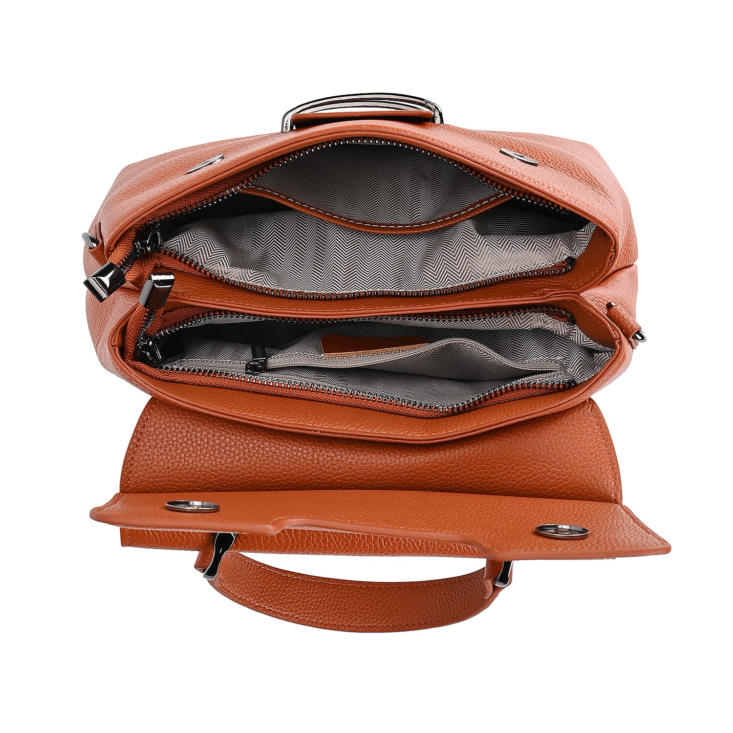 Genuine Leather Crossbody Bag (Size 25x11x22 cm) - Tan