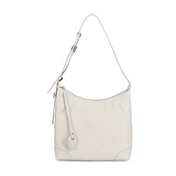 Leather Solid Crossbody Bag (Size 29x8x30 cm) - Off White