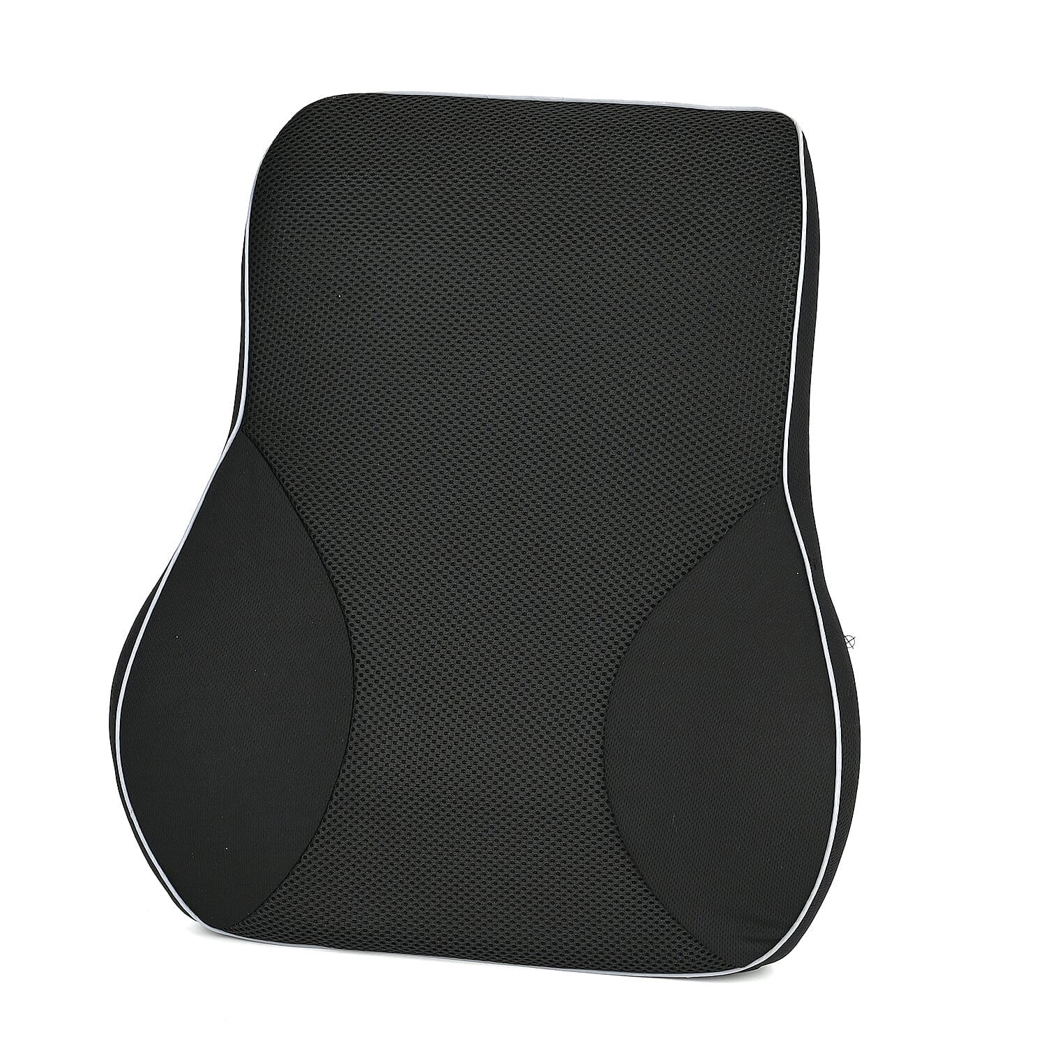 Memory Foam Lumbar Support Pillow (Size 50x48 cm) - Blue & Black