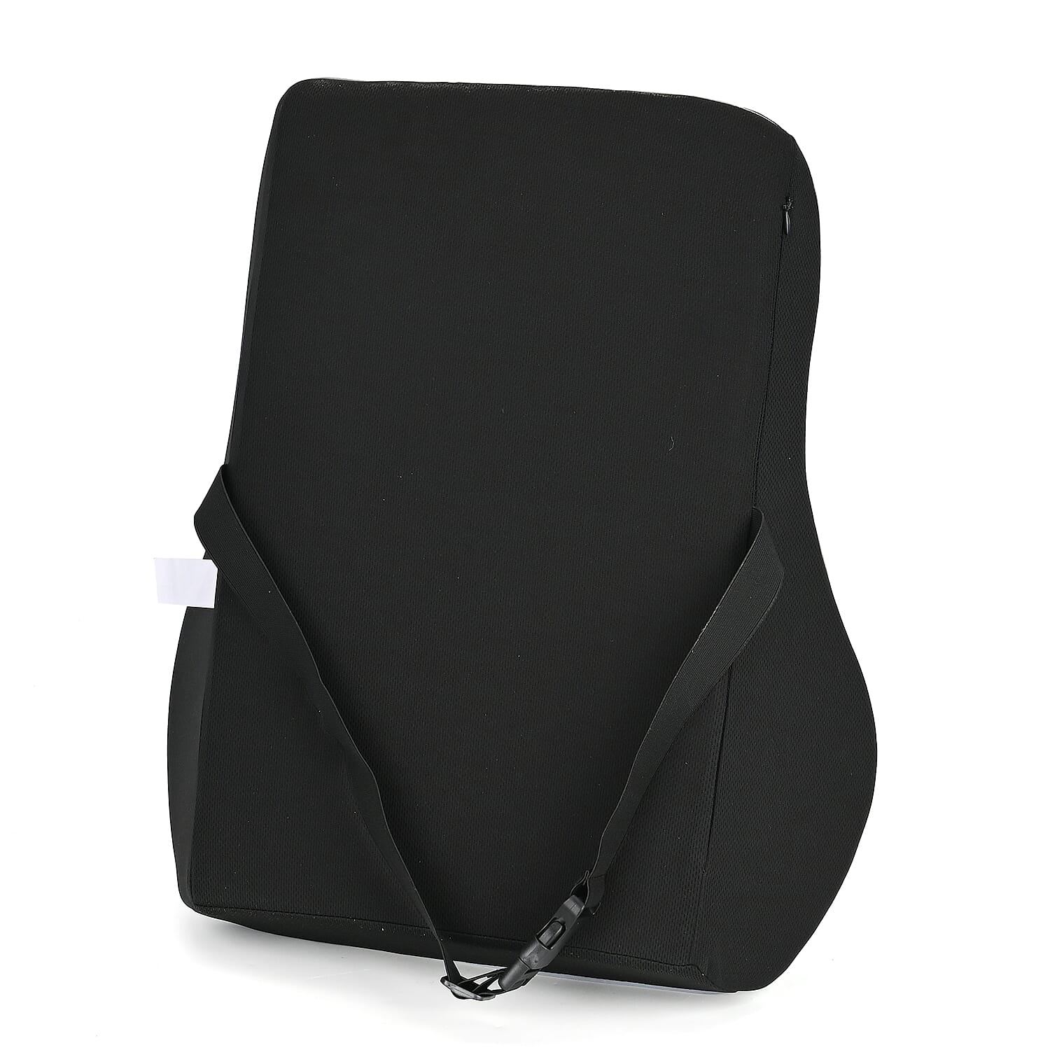 Memory Foam Lumbar Support Pillow (Size 50x48 cm) - Blue & Black