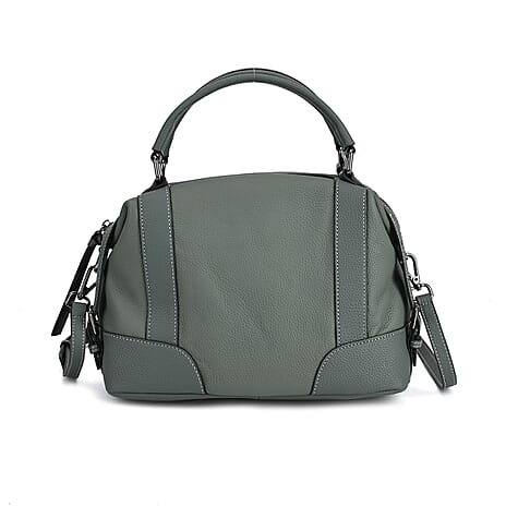Leather Solid Crossbody Bag (Size 29x13x22 cm) - Green