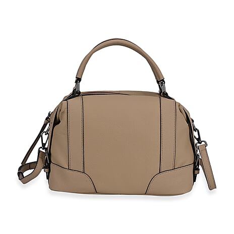 Leather Solid Crossbody Bag (Size 29x13x22 cm) - Beige & Green