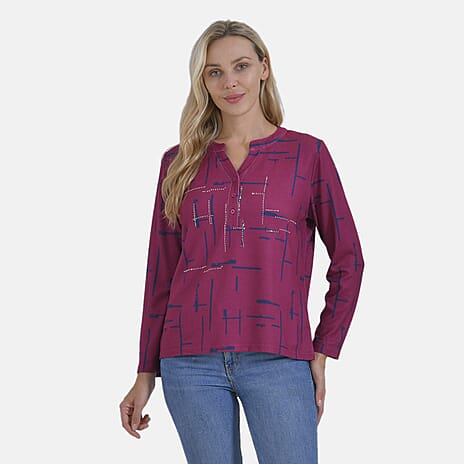 La Marey Ladies Printed Tee (Size L) - Pink