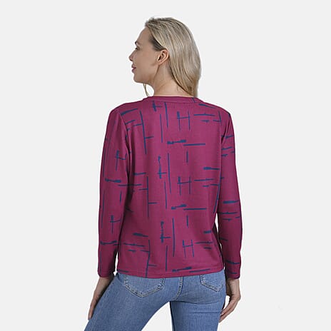 La Marey Ladies Printed Tee (Size L) - Pink