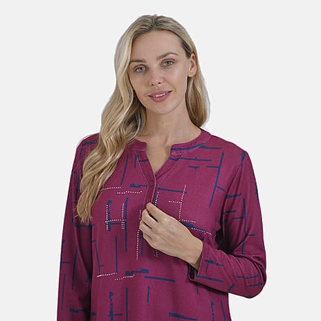 La Marey Ladies Printed Tee (Size L) - Pink
