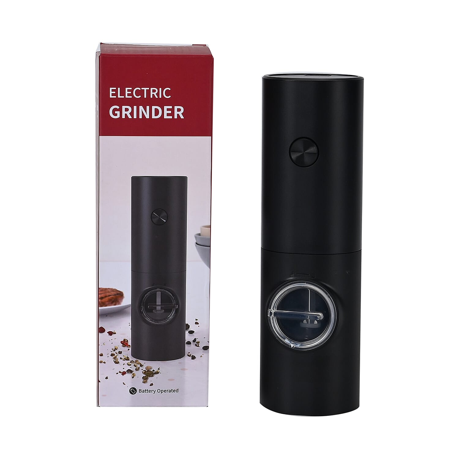 Electric Salt or Pepper Grinder (Capacity 70ml) - Black