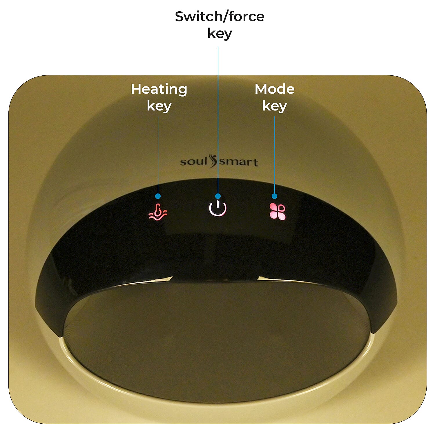 Palm Spa and Heat- SoulSmart- Vibration, Palm Spin and Heat Soothing Cordless Hand Massager