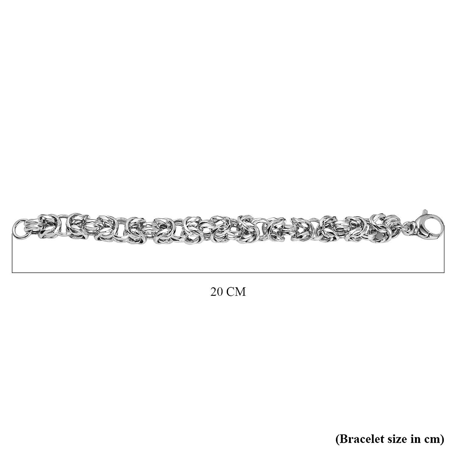 La Bella - Fine Italian Jewellery- Handmade Sterling Silver Byzantine Bracelet, Silver Wt. 30 Gms (Size - 8)