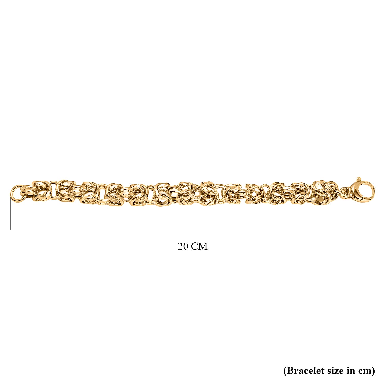 First Time Ever - La Bella Fine Italian Jewellery- Handmade Yellow Gold Overlay Sterling Silver Bracelet (Size 8), Silver Wt. 30.00 Gms.