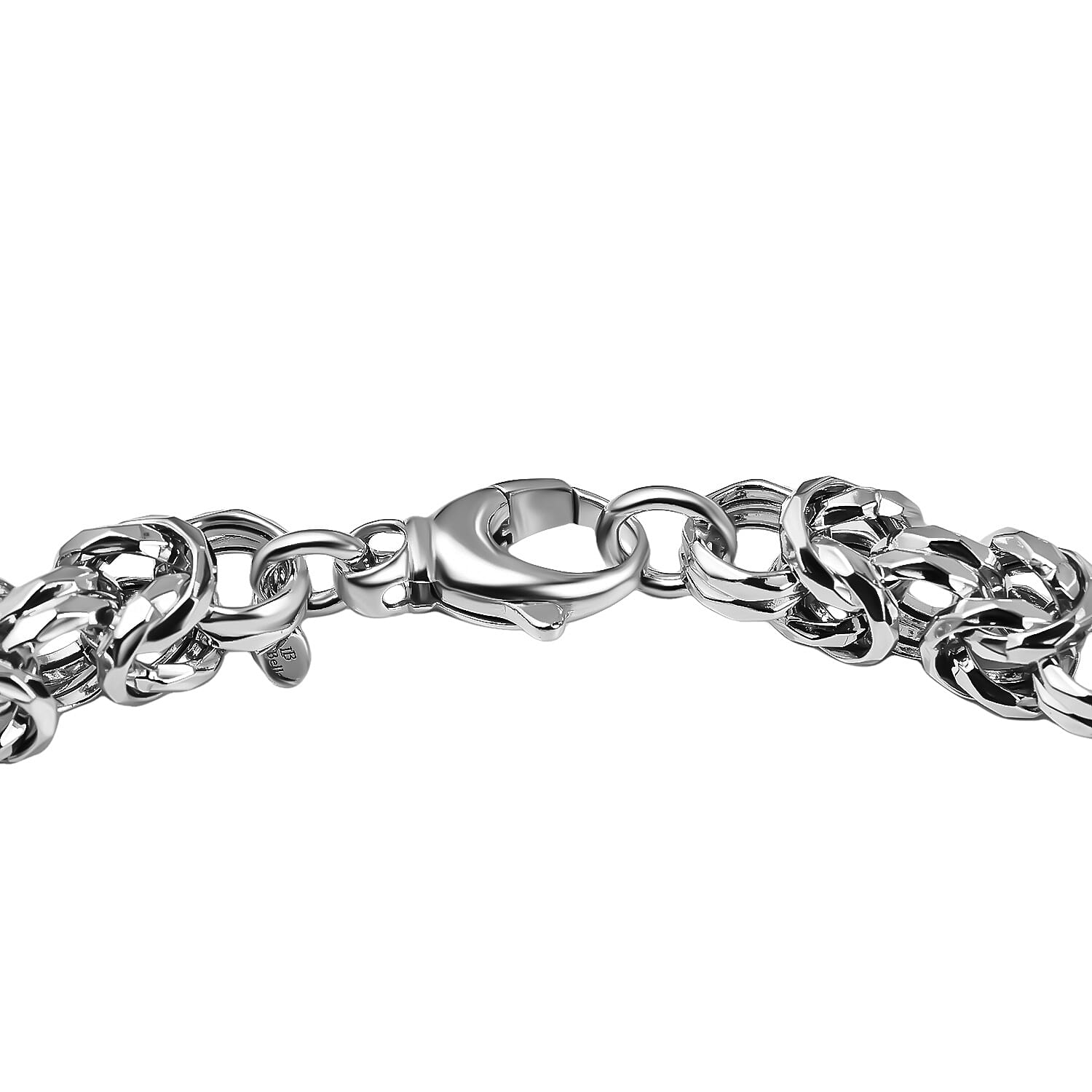 La Bella - Fine Italian Jewellery- Handmade Sterling Silver Byzantine Necklace (Size 22), Silver Wt. 85.00 Gms.