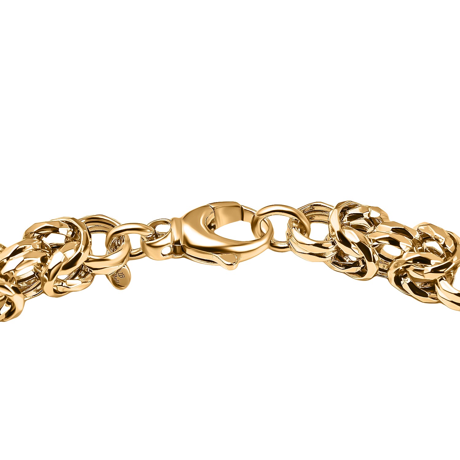 La Bella Fine Italian Jewellery- Handmade Yellow Gold Overlay Sterling Silver Byzantine Necklace (Size 22), Silver Wt. 85.00 Gms. La Bella Fine Italian Jewellery- Handmade Yellow Gold Overlay Sterling Silver Byzantine Necklace (Size 22), Silver Wt. 85.00 Gms.