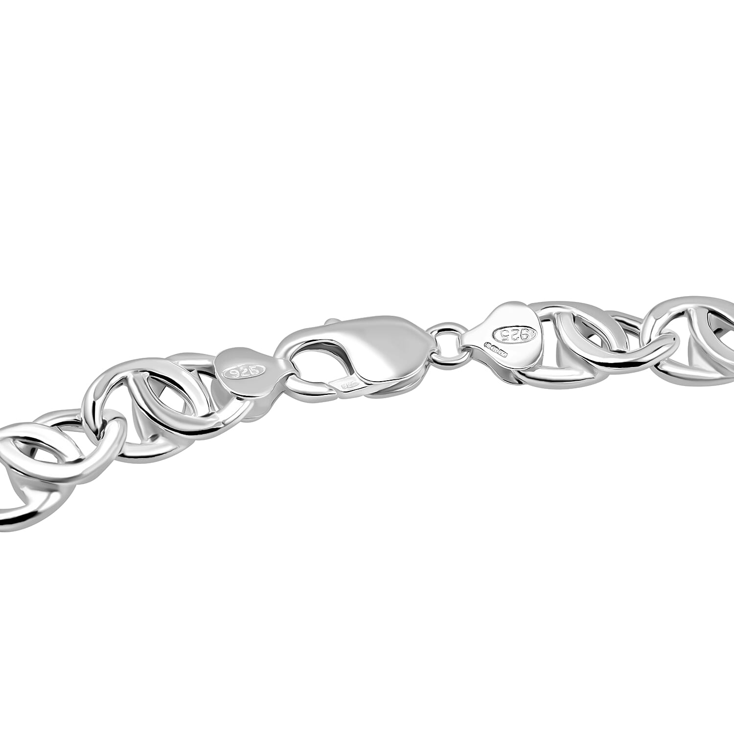 La Bella Fine Italian Jewellery- Handmade Sterling Silver Rambo Necklace (Size 20), Silver Wt. 45 Gms